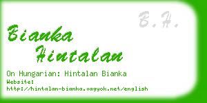 bianka hintalan business card